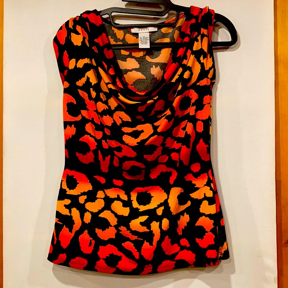 Animal print blouse